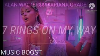 7 RINGS ON MY WAY@@@@ARIANA AND ALAN WALKER Super mix song official