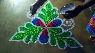 Puratasi madham 3*2🌻friday rangoli kolam🌻navaratri special🌻muggulu design🌻saraswati pooja kolam