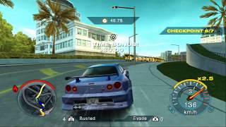 Need for Speed Undercover (PS2) - Tollbooth Camden Beach & Pursuit / Nissan Skyline GTR R34