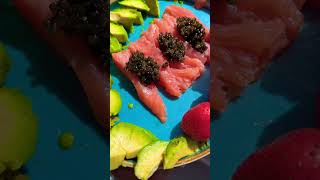 Good morning 💓 #foodie #foodlover #youtubeshorts #food #salmon #avocado #strawberry #caviar