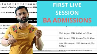 Live session on BA admissions chandigarh schedule | Applicant list and merit list | FAQ