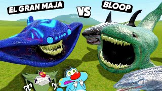 Oggy El Gran Maja Sea Monster Vs Bloop & Megalodon All Sea Monsters Battle In Garry's Mod