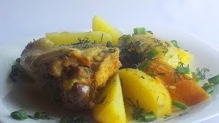 Курица с Яблоком и Картошкой по-Армянски кулинарный видео рецепт