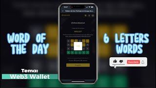 WORD OF THE DAY I BINANCE ANSWER NEW 6 Letter Words / Tema: Web3 Wallet