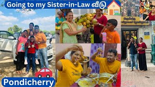 My நாத்தனார் வீட்டு Vlog| Non-Veg விருந்து | Shopping with SIL|Roadtrip to Pondicherry @Shyawayshop