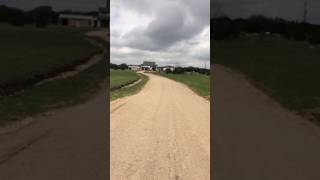 Chip and Seal/Tar and Chip driveway finished for a wedding venue in Dripping Springs, Texas.