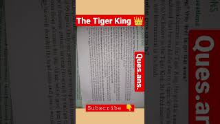 #short #video #cbse #exam #ques #yt short #neet Class.12th eng.ques.answer.The Tiger king CHP.theme