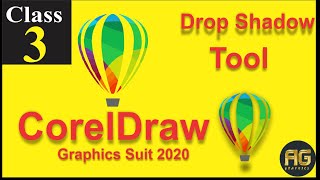 Drop Shadow Tool in CorelDraw. Learn CorelDraw Class 3