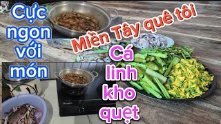 Quá đã cạn sạch nồi cơm với món cá linh kho tiêu và nồi canh chua bông điên điển