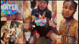 6ix9ine Flaunting His Water Pot Chain made of Ice💎 💦🌈🦈  / Richie love