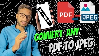 Convert Any Pdf File Into JPEG | How to Extract images from PDF file On android mobile phone