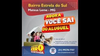 Saia do aluguel! loteamento com zero de entrada em Mateus Leme - MG, assista ao vídeo até o final!