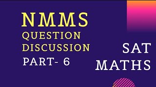 NMMS | Questions Discussion | Maths | sixth part | SAT Previous Questions | Village Cart