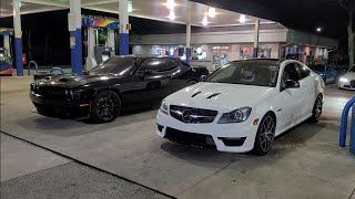 2023 Dodge Challenger Hellcat Jailbreak vs 2015 Mercedes C63 AMG 507 Edition Bolt Ons E85