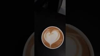 latte art heart shape