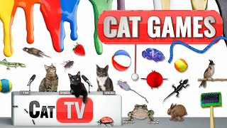 КОТ-игры | Лучшая подборка Cat TV, том 46 | 2 ЧАСА 🐝🐞🦋🦎🦜🐜🐭🧵