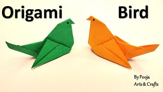 How to make paper bird | Origami paper bird | Spring paper crafts ideas | Easy origami paper craft