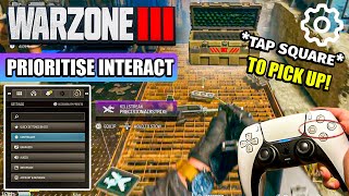 PRIORITISE INTERACT ON WARZONE 3:TURN ON TAP TO PICK UP GUNS, OPEN BOXES & DOORS IN COD WARZONE 3