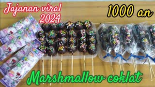 IDE JAJANAN 1000 AN TERBARU 2024‼️CUMA BAHAN MARSHMALLOW DICELUPKAN KE COKLAT JADI UANG RATUSAN RIBU