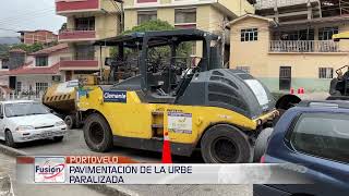 SE ENCUENTRAN PARALIZADOS LOS TRABAJOS DE PAVIMENTACIÓN EN EL CANTÓN PORTOVELO