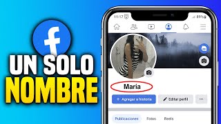 Cómo PONER un solo NOMBRE en FACEBOOK (2024) Método Funcionando✅