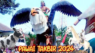 PAWAI TAKBIR KELILING TERMEGAH 2024 ll  KARAKTER HEWAN SAPI, KUDA, BERUANG, KERBAU