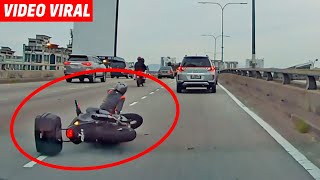 VIDEO Motor marah2 sampai terlanggar kereta