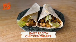 Quick & Tasty Fajita Chicken Wraps 🌯🔥 | Perfect for a Flavorful Lunch or Dinner!