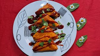 Stuffed Indian Bread Pakora🍞#breadrecipe #breadpakora #deliciousfood #easyrecipe #indianfood#pakora