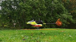 Cutting grass with RC heli