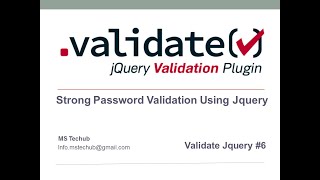 CREATE STONG PASSWORD FIELD VALIDATION USING JQUERY