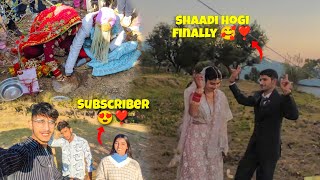 Shaadi Hogi Finally ❣️ | Meet Cute Subscriber 😍 | Village Marriage | #marriage #vlog #marriagevideo