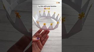 DIY Cute Crown for your Bestie👸| cute gift idea for friendship day👑 #shorts #ytshorts #craft #gift