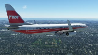 Boeing 737-800, TWA, arrival into John F. Kennedy Airport