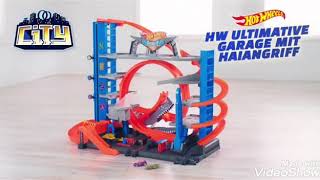 Hot Wheels FTB69 - City Ultimate Parkgarage und Parkhaus für Kinder, Garage mit Hai