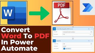 How to convert word to PDF in Power Automate | Microsoft word tutorial