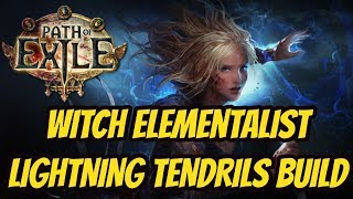 Witch Elementalist, Lighting Tendrils CwC Arc build, Path of Exile