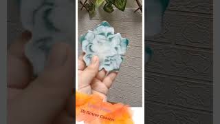 Resin 3D Flower Coaster. #resinart #beginners #amazingthing.