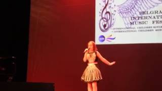 Sofia-Nicole Velinova- 10y "It's oh so quiet" cover, Angel Voice Singer 2016, Belgrade, Serbia