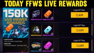 TODAY FREE FIRE FFWS REDEEM CODE LIVE REWARDS IN TELUGU