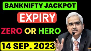 BankNifty Prediction Thursday, 14 Sep 2023 | Expiry Hero Zero Strategy | Mahendar Tard