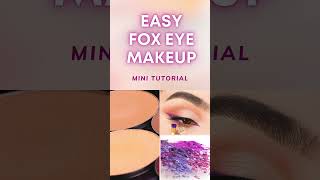 3-Min Fox Eye Makeup | Summer Makeup #shorts