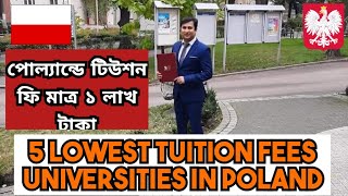 5 Low tuition fees Universities in Poland!! পোল্যান্ডে টিউশন ফি মাত্র ১ লাখ টাকা