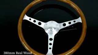 KD8236 380mm wood steering wheel 15'' For Classic Cars Wooden Material car steering wheel