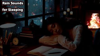 Relaxing Rain and Fireplace Sounds for a Cozy Night | Rain Sounds for Sleeping