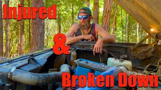 Broken Down & Injured | Truck Camper Vlog | RV Life | DestinatioNow Ep122