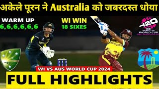 Aus vs wi Warm up Match Highlights 2024 || T20 World Cup 2024 warm up match | T20 World Cup 2024