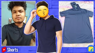 RODEN Blue Half Sleeve Hooded MEN'S T-SHIRT Unboxing From @flipkart - @hysagain - #shorts