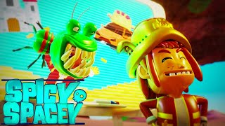 Spicy Spacey 🚀 Episode 12: Alien insect 🌌 Superhero cartoons | Chuck Chicken Cartoons