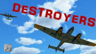 Destroyers || Four Bf-110 attack ships and trains || Wings of Liberty || VR Reverb G2